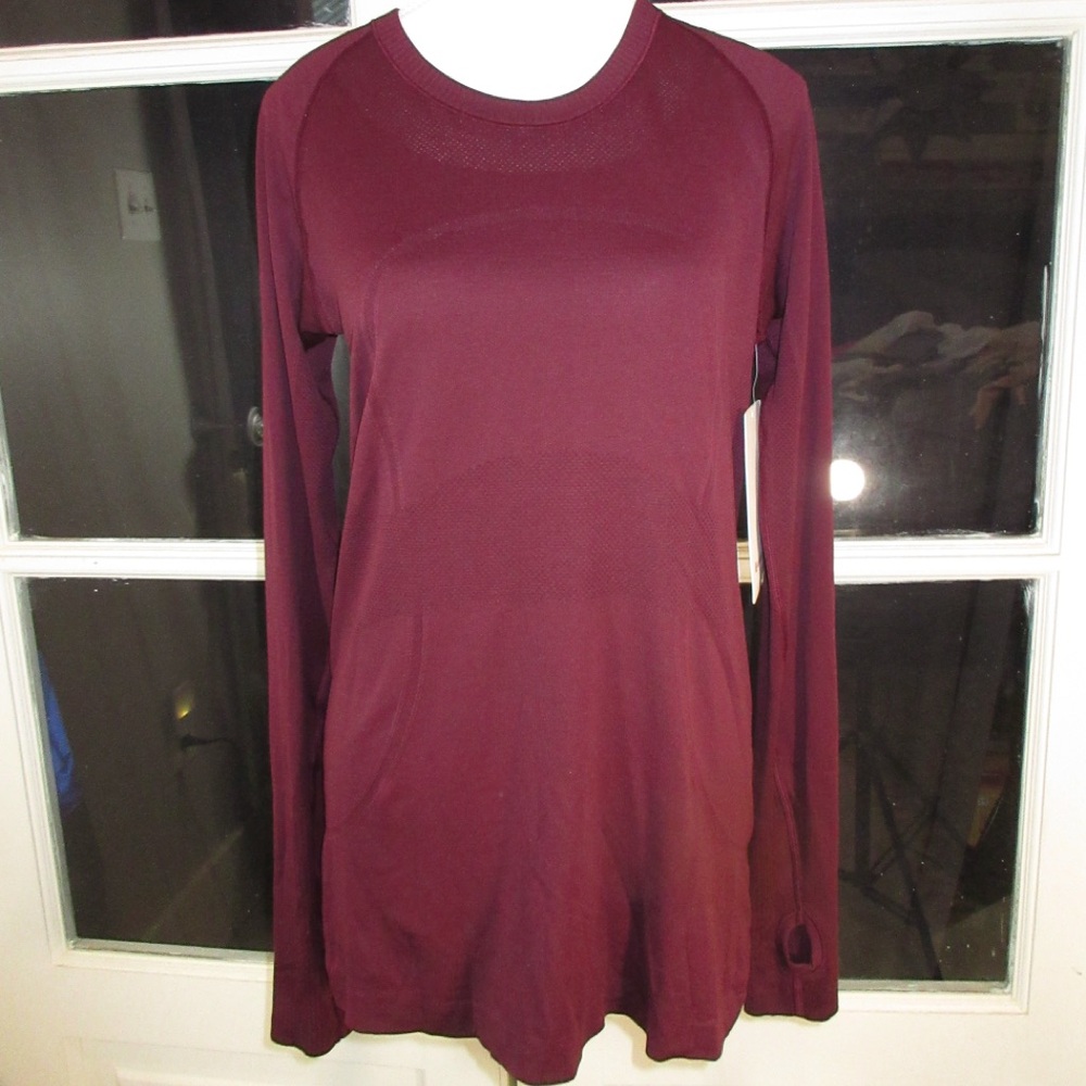Lululemon Women's Burgundy Long Sleeve Top New Never worn with tags